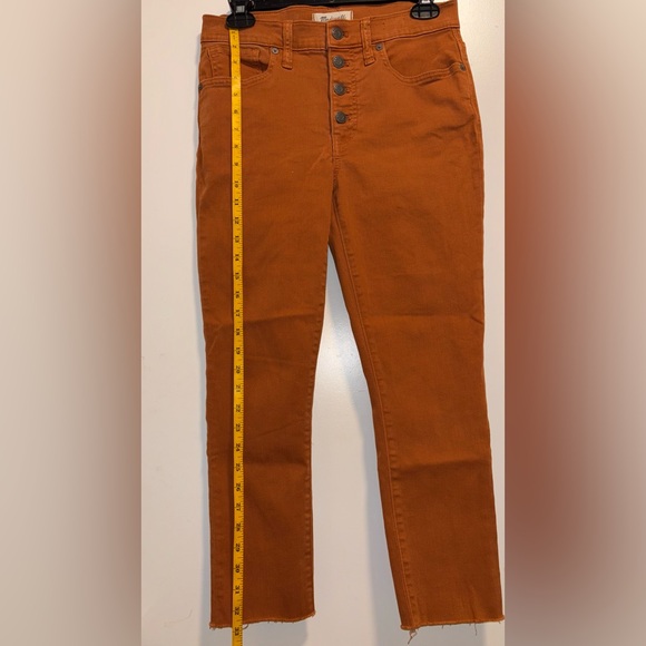 Madewell 9" Mid-Rise Skinny Jeans: Garment-Dyed Button-Front Edition Size 27 - Picture 1 of 8